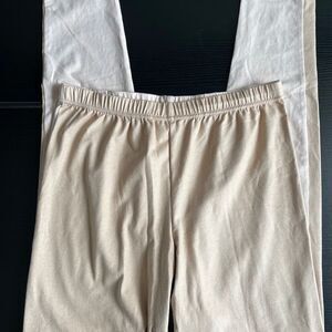 Two tone faux suede leggings, M/L